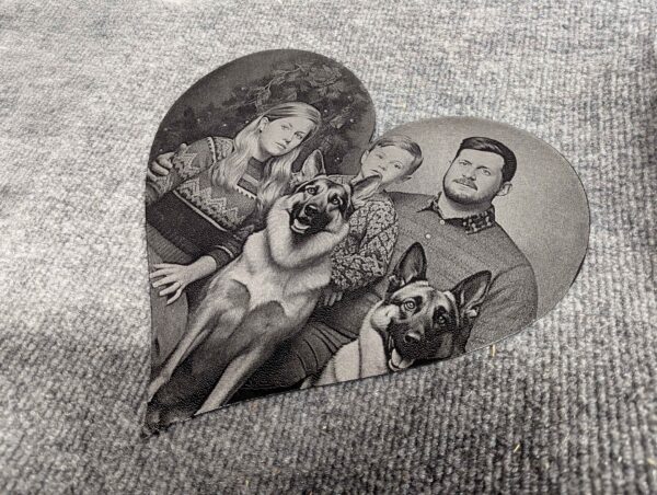 Custom Heart Photo Engraving