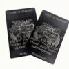 Custom laser engraved cards aluminum