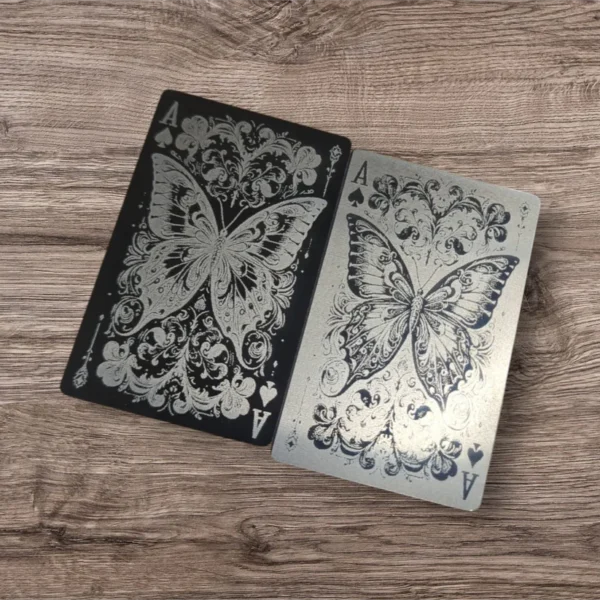 custom laser engraved aluminum card design