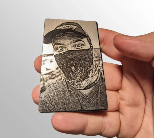 custom laser engraved card design