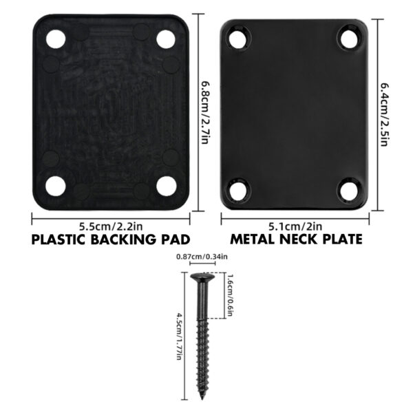 laser engraved guitar neck plate dimensions