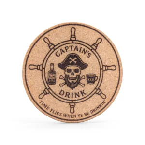 Captain's Drink | 4pk Cork Coasters | GL Original Designs