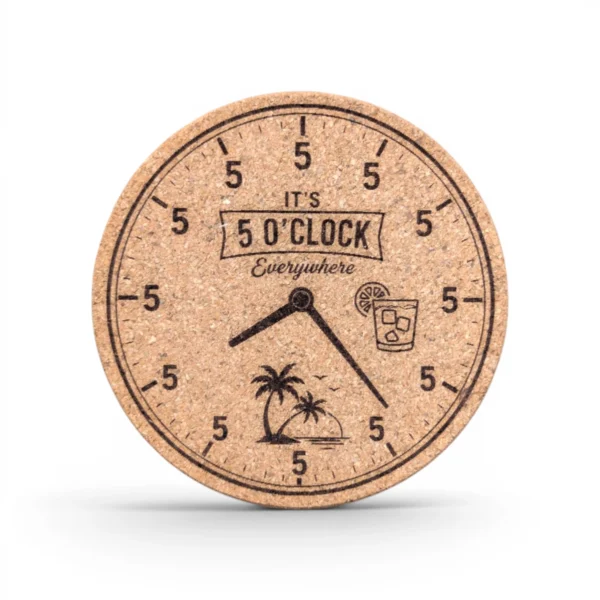 It's 5 O'Clock Everywhere | 4pk Cork Coasters | GL Original Designs
